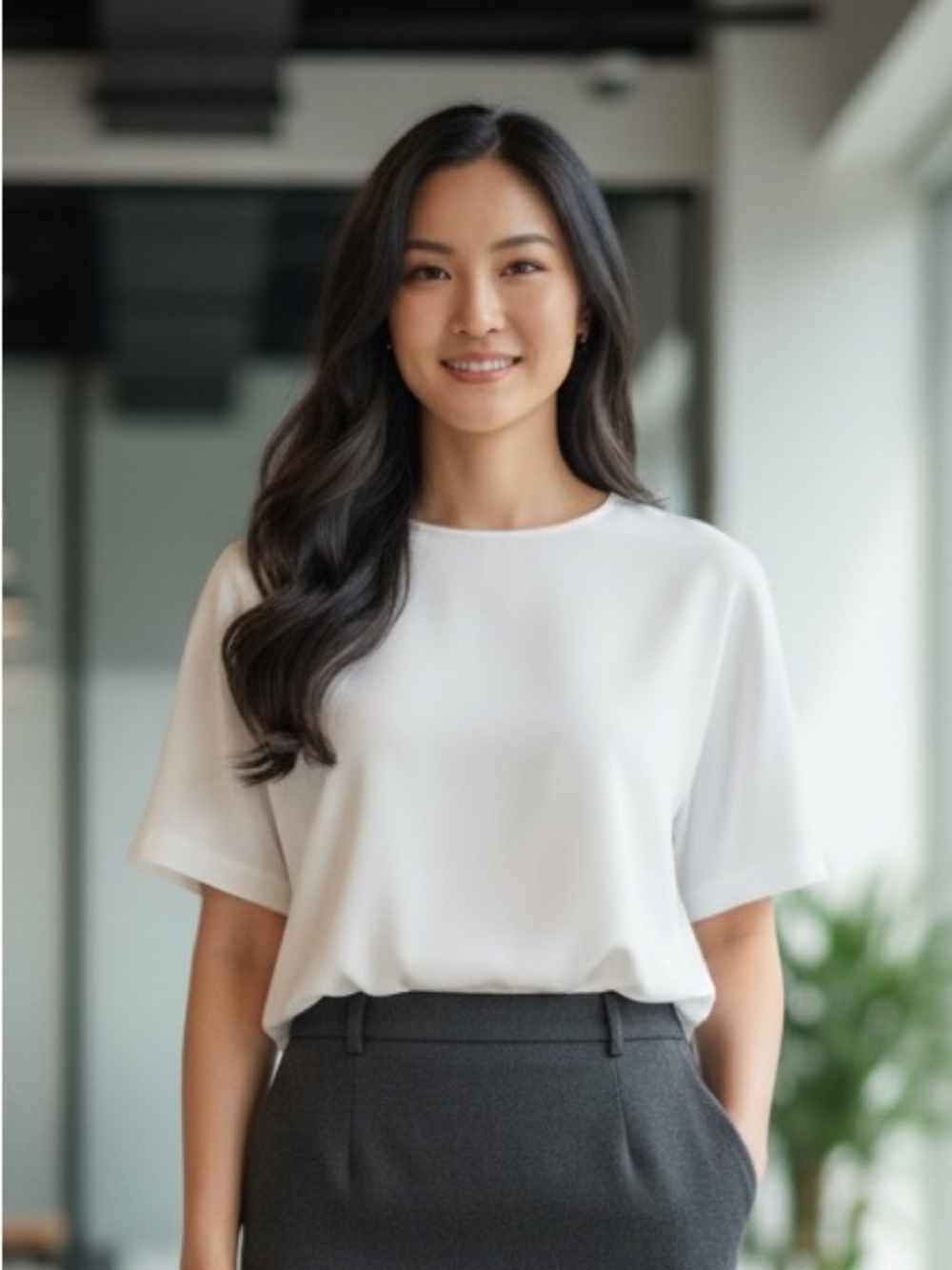 Elegant White Women's Blouse